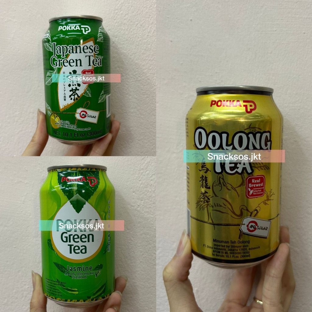 

[CAN] POKKA GREENTEA JASMINE / OOLONG TEA / JAPANESE GREEN TEA NO SUGAR - TEH