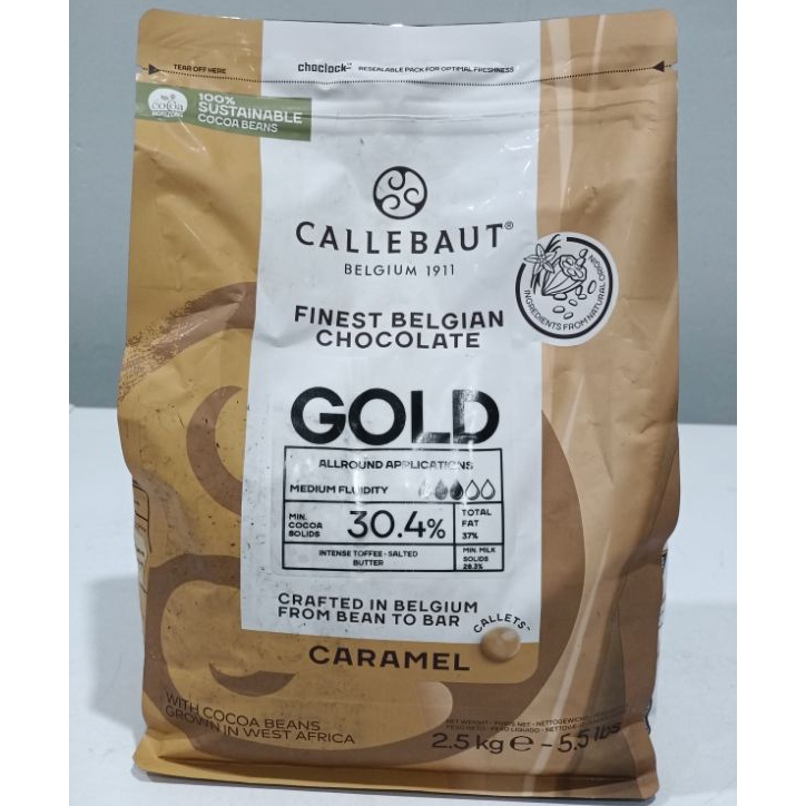 

Callebaut Gold Caramel 30,4% Repack 100gr