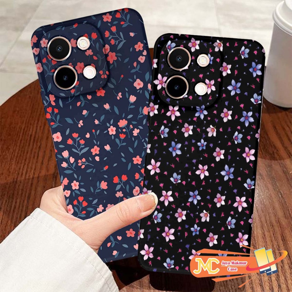Softcase VIVO Y28 2024 TERBARU Motif bunga - Case bunga bunga - Case viral - Case Cewek - Case Vivo 