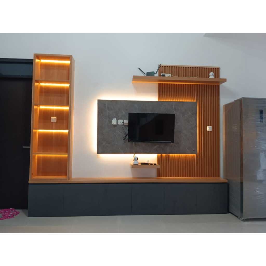 Backdrop Tv custom, Minimalis