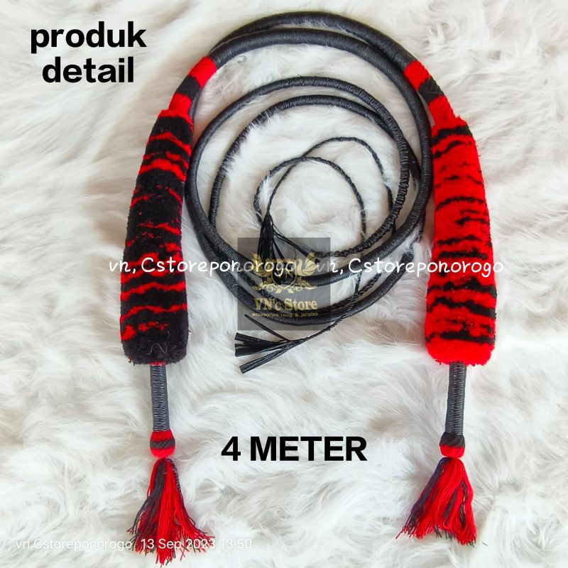 0PECUT BOPO 4 METER / pecut / barongan / jaranan / reog / ganongan / bujang ganong / cemeti / cambuk