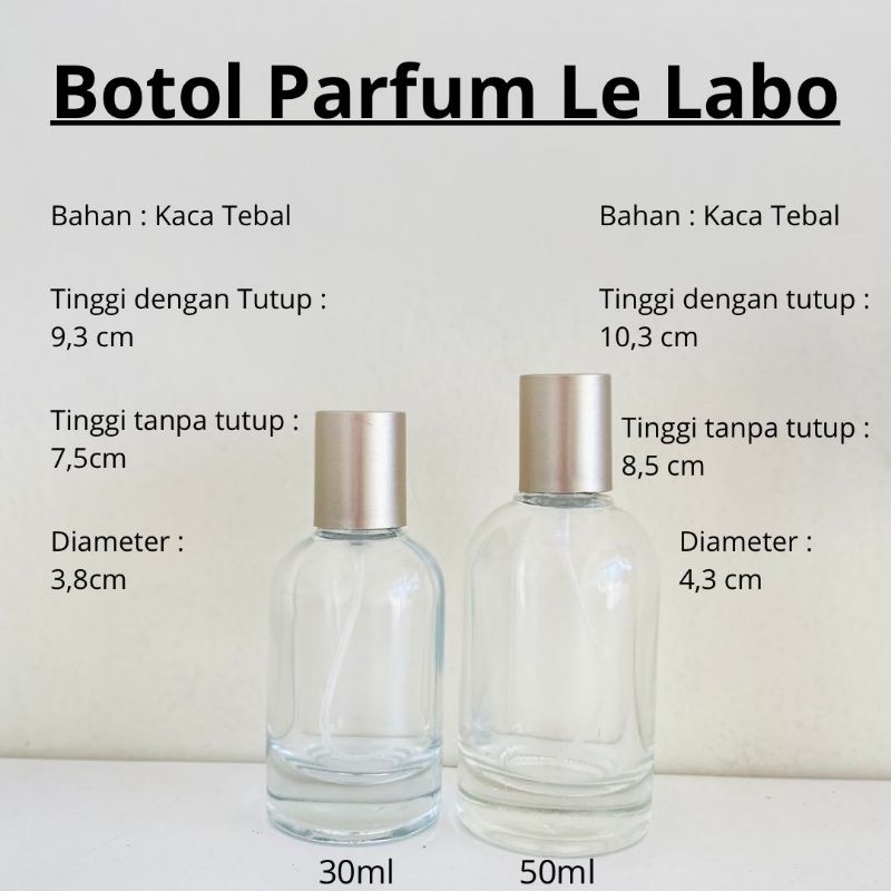 Botol Parfum Le labo Silver Spray Semi Press - 30ML & 50 ML
