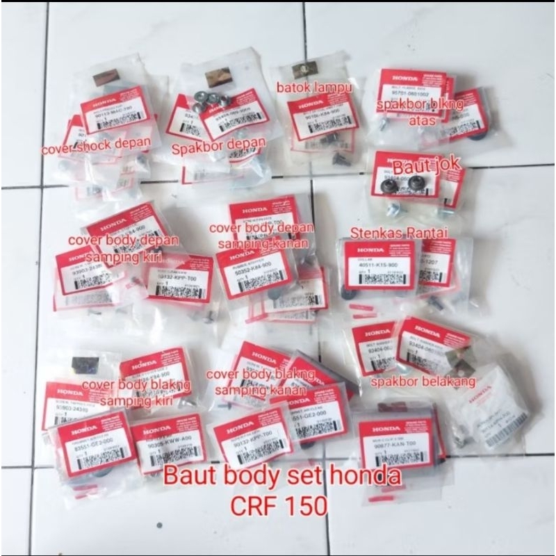 Baut Body Honda CRF 150 Original AHM