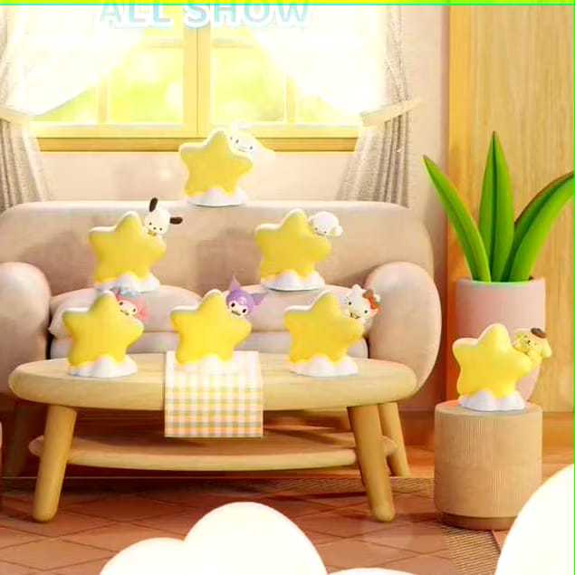 MAINAN ANAK FIGURE BLIND BOX/BOX RAHASIA/LUCKY BOX/GIFT KARAKTER SANRIO STAR NIGHT LIGHT