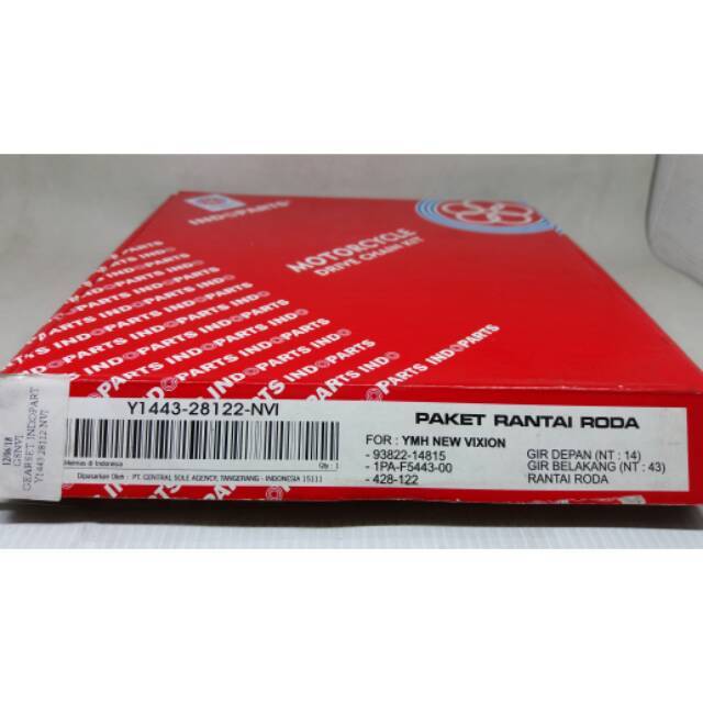 Gear set Indopart motor Vixion New