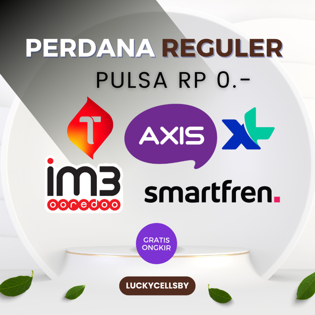 KARTU PERDANA SMARTFREN, XL, TELKOMSEL, AXIS, INDOSAT Pulsa Rp0