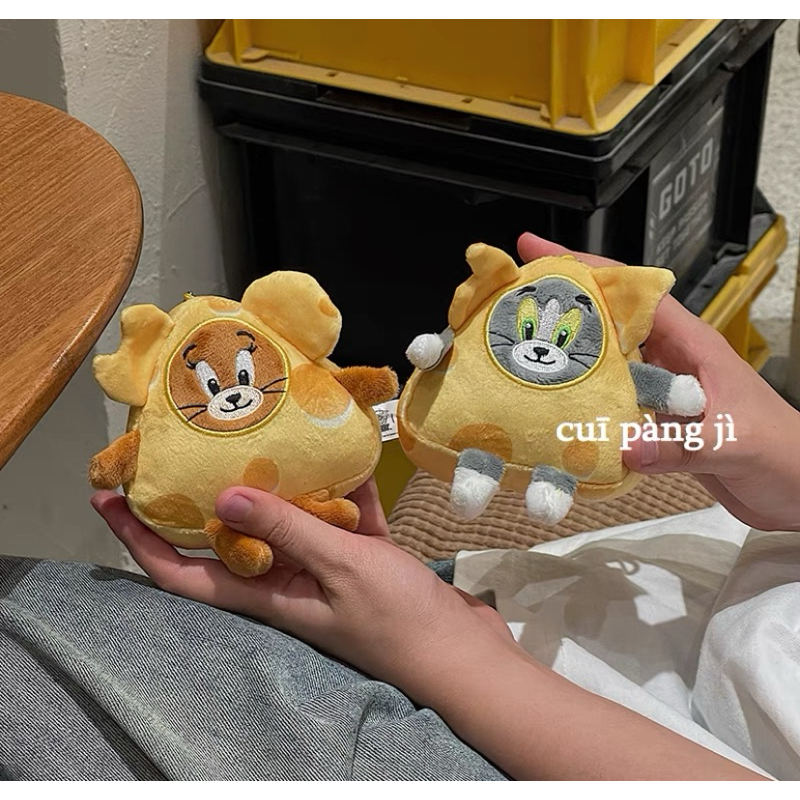 Tom & Jery keju keju Tom liontin mewah boneka lucu boneka tas sekolah liontin gantungan kunci hadiah