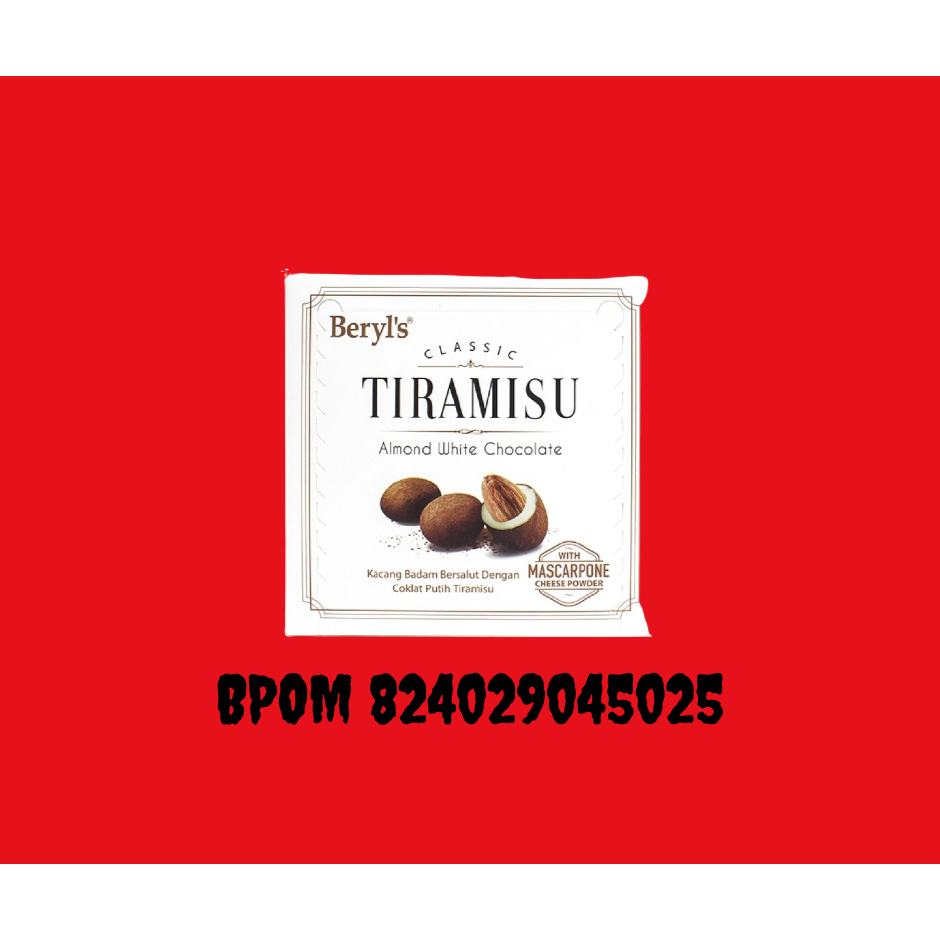 

[READY BPOM 65G] BERYL'S TIRAMISU ALMOND MILK/WHITE/GREENTEA CHOCOLATE