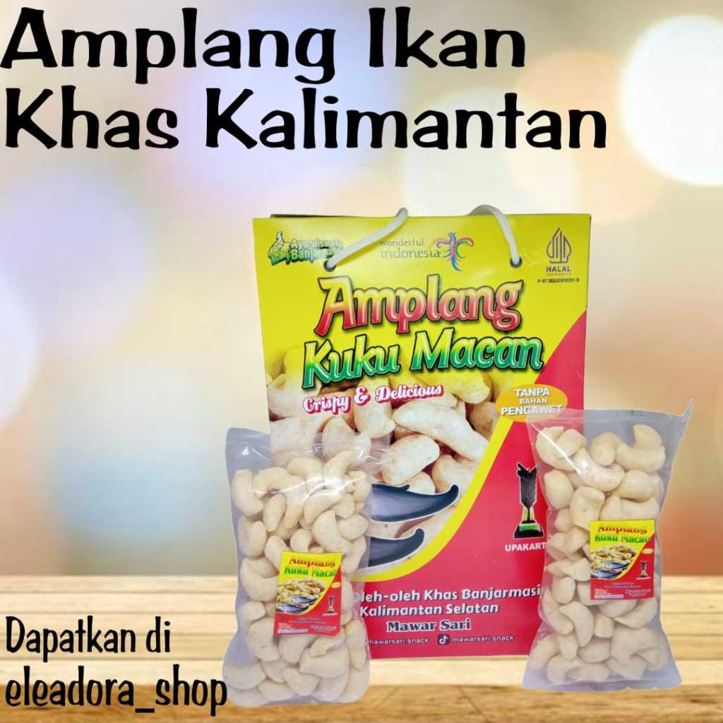 Amplang Kuku Macan Mawar Sari - Kemasan Kotak Besar - Amplang Ikan Khas Kalimantan