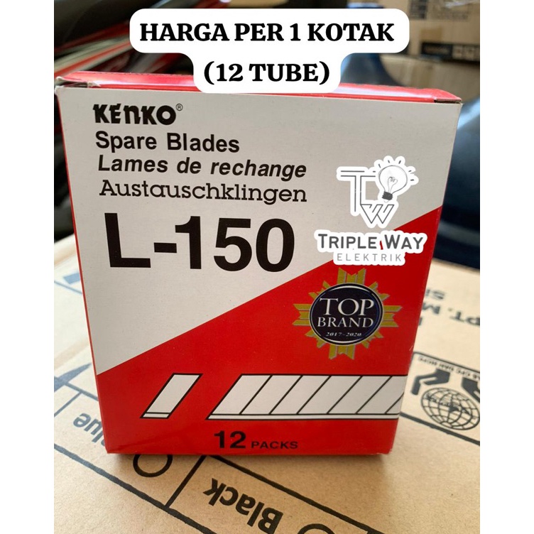 

REFILL cutter BESAR L15 Kenko harga untuk 1 kotak 12tube KODE G6T5