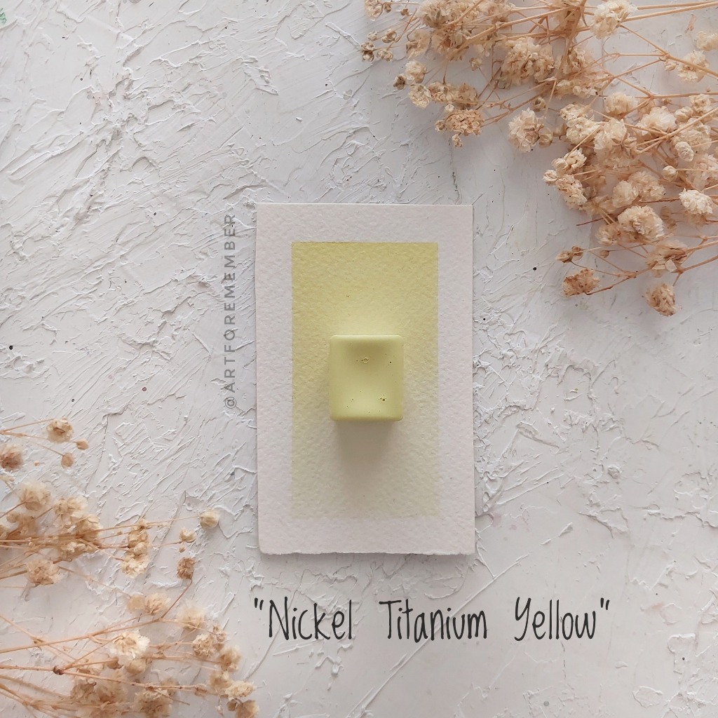 

Nickel Titanium Yellow", Individual pan, Handmade Watercolor by artforemember