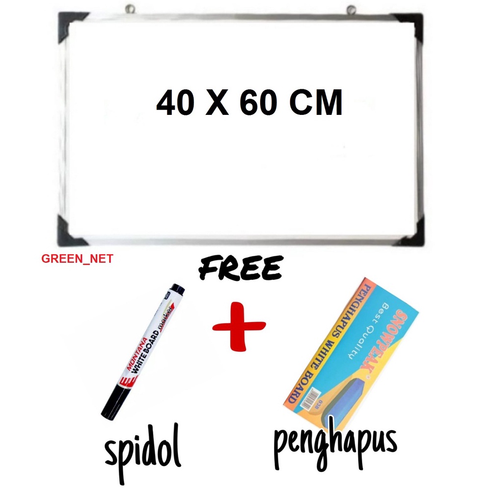 

Papan Tulis Spidol dan Kapur Whiteboard Blackboard Ukuran 4X6 FREE SPIDOL DAN PENGHAPUS KODE F5E6