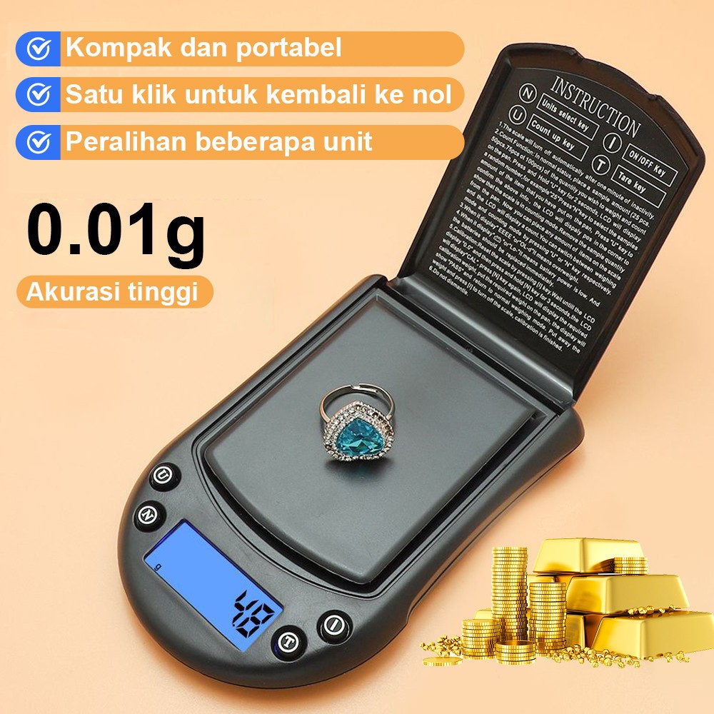 timbangan Emas Mini Digital ketelitian 0.01 gr