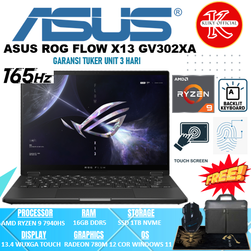 ASUS ROG Flow X13 GV302XA AMD Ryzen 9 7940HS Touchscreen