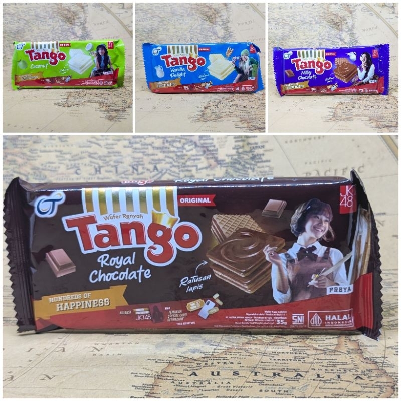 

Wafer Tanggo x JKT48 - Wafer Tango JKT48 Coklat, Vanila, Coconut (Tanpa Kartu)