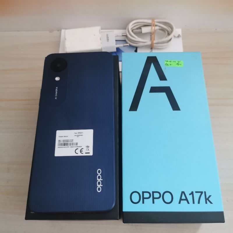 Oppo A17k ram 3GB 64GB Bekas - Fullset Resmi - second