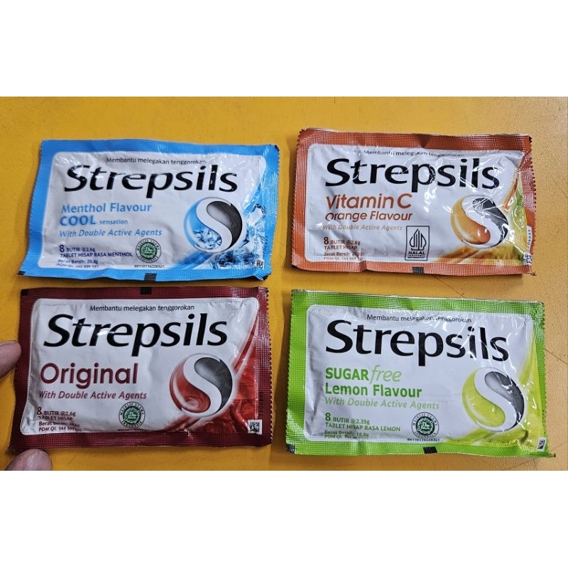 

ED 11.26 PCS - STREPSIL PERMEN PELEGA TENGGOROKAN ISI 8 BUTIR / PERMEN MINT THROATH CANDY