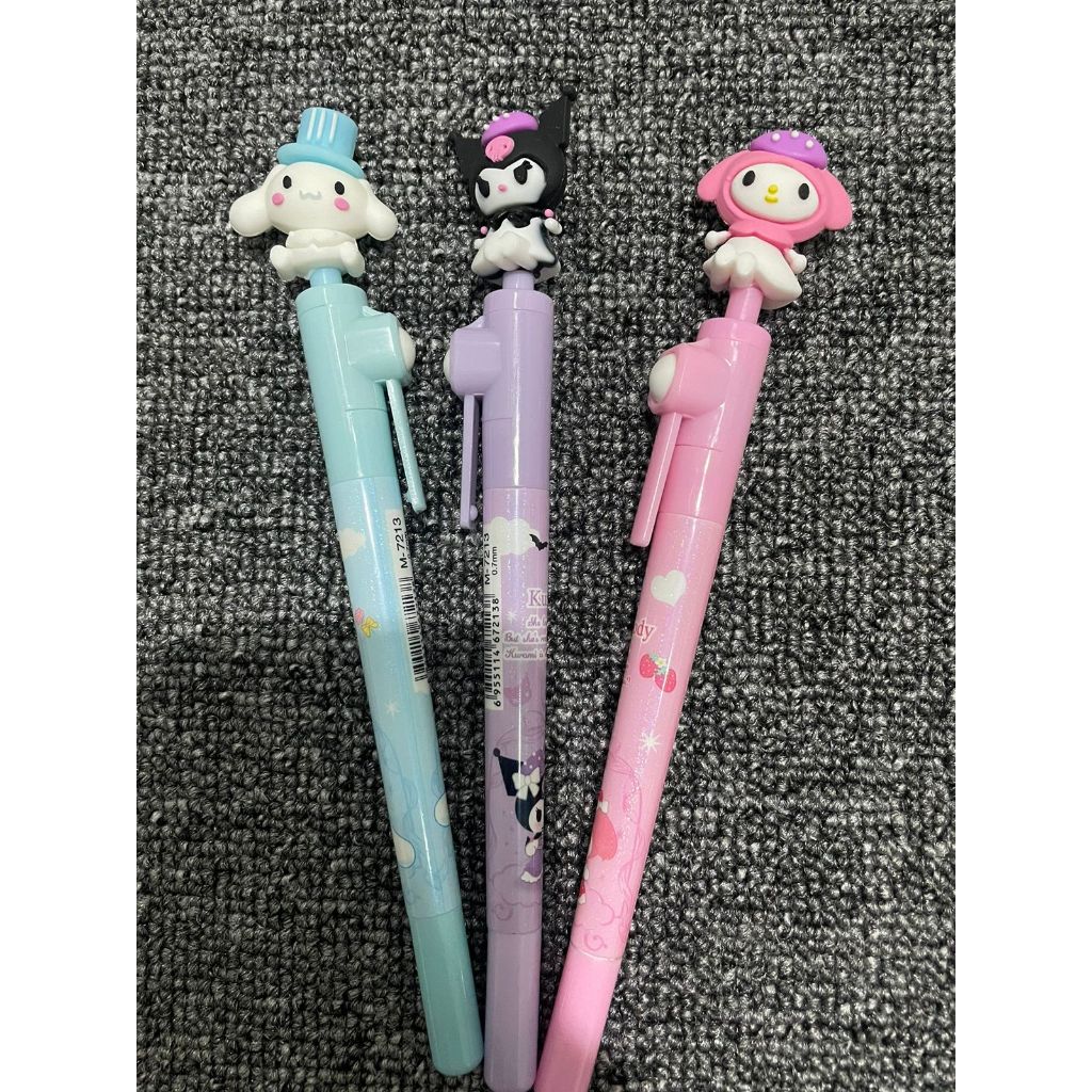 

Pulpen Lucu Loncat Mutar / Cute Revolving Turning Pen Sanrio Cinnamoroll, Melody, Kuromi