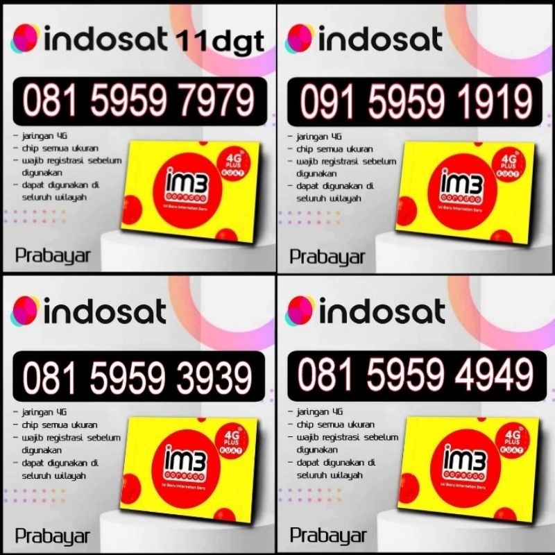 NOMOR CANTIK INDOSAT SUPER ABAB CBCB