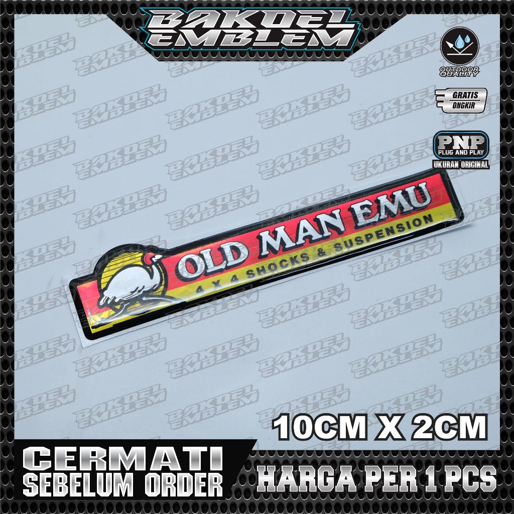 emblem old man emu 4x4 / emblem timbul ome old man emu / stiker 3d old man emu / stiker emblem old m
