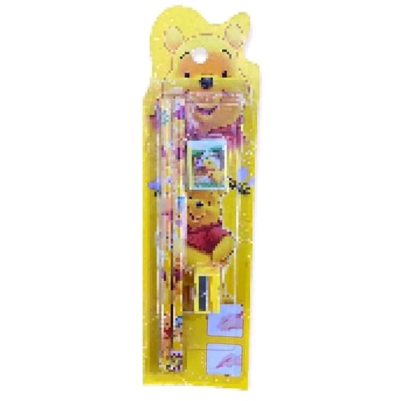 

Set 5 in 1 Alat tulis anak sekolah penghapus penggaris pensil serutan