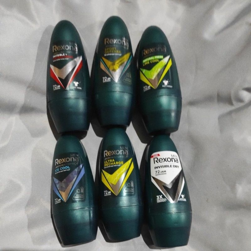 REXONA Deodorant Men Roll On Invisible Dry | Ultra Recharge | Ice Cool | Lime Cool | Sport Defense |
