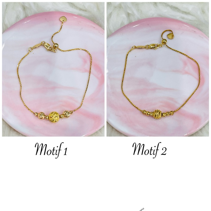 gelang serut bola pasir terbaru murah emas asli kadar 700