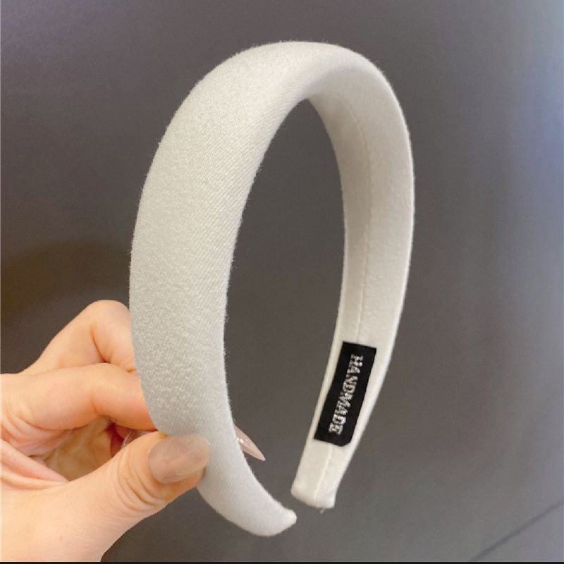 Headband Cloud Polos Lebar | Bando Kain Tebal Wanita Korea | Bando Kain Warna Pastel Bando Kain Kore