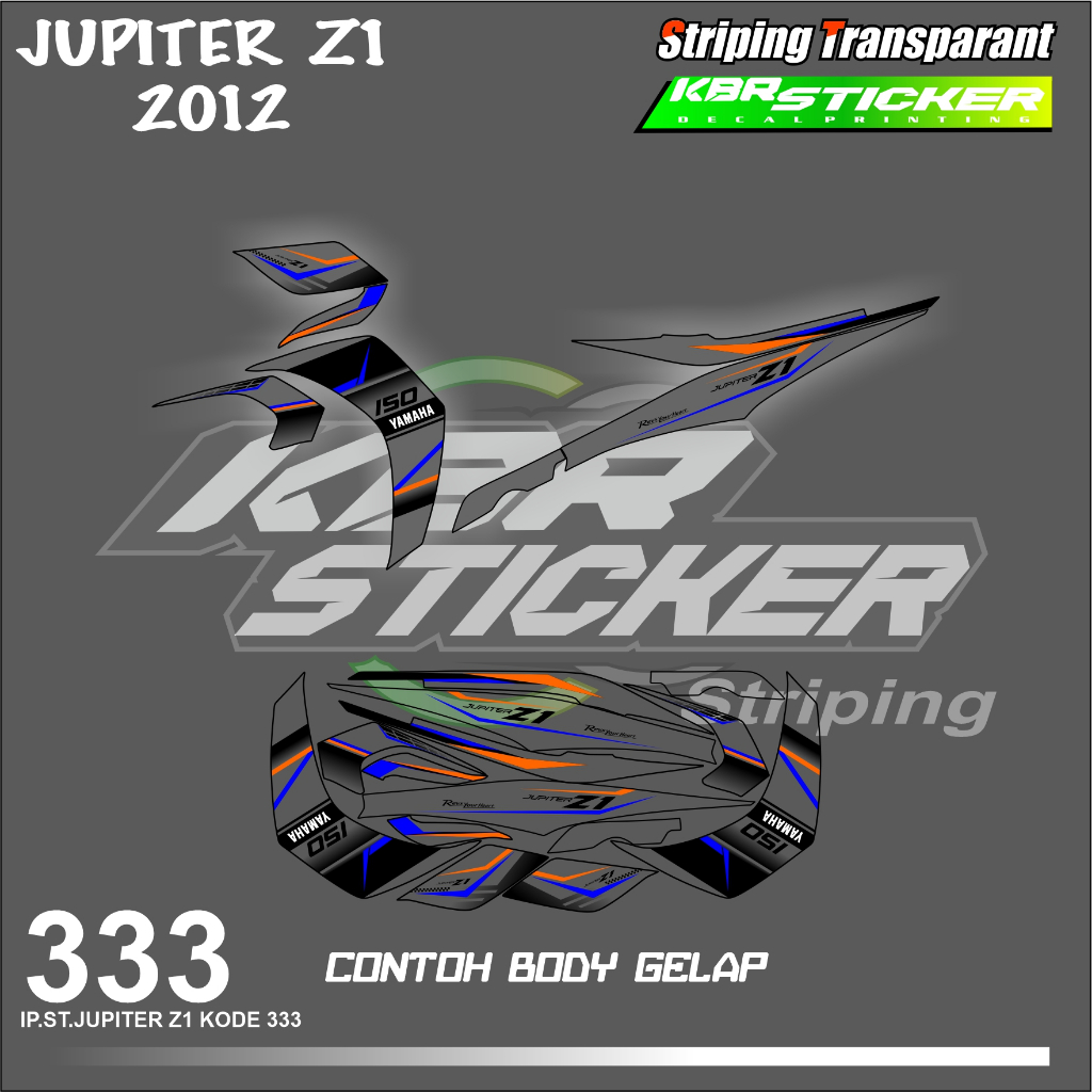 JUPITER Z1 2012 (COD) STIKER STRIPING MOTOR YAMAHA JUPITER Z1 HOLOGRAM DAN TRANSPARAN