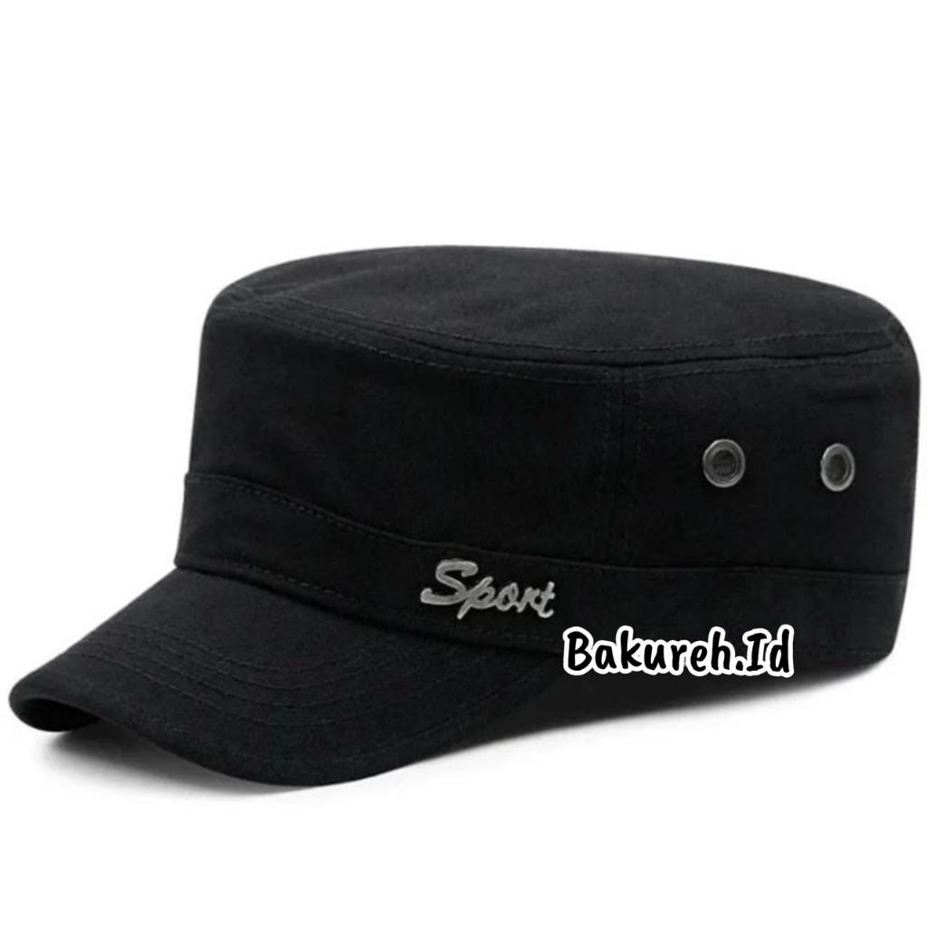 Topi Komando Tactical Army Tulisan / Topi Komando Allsize Perekat Ring ( Tulisan Random)
