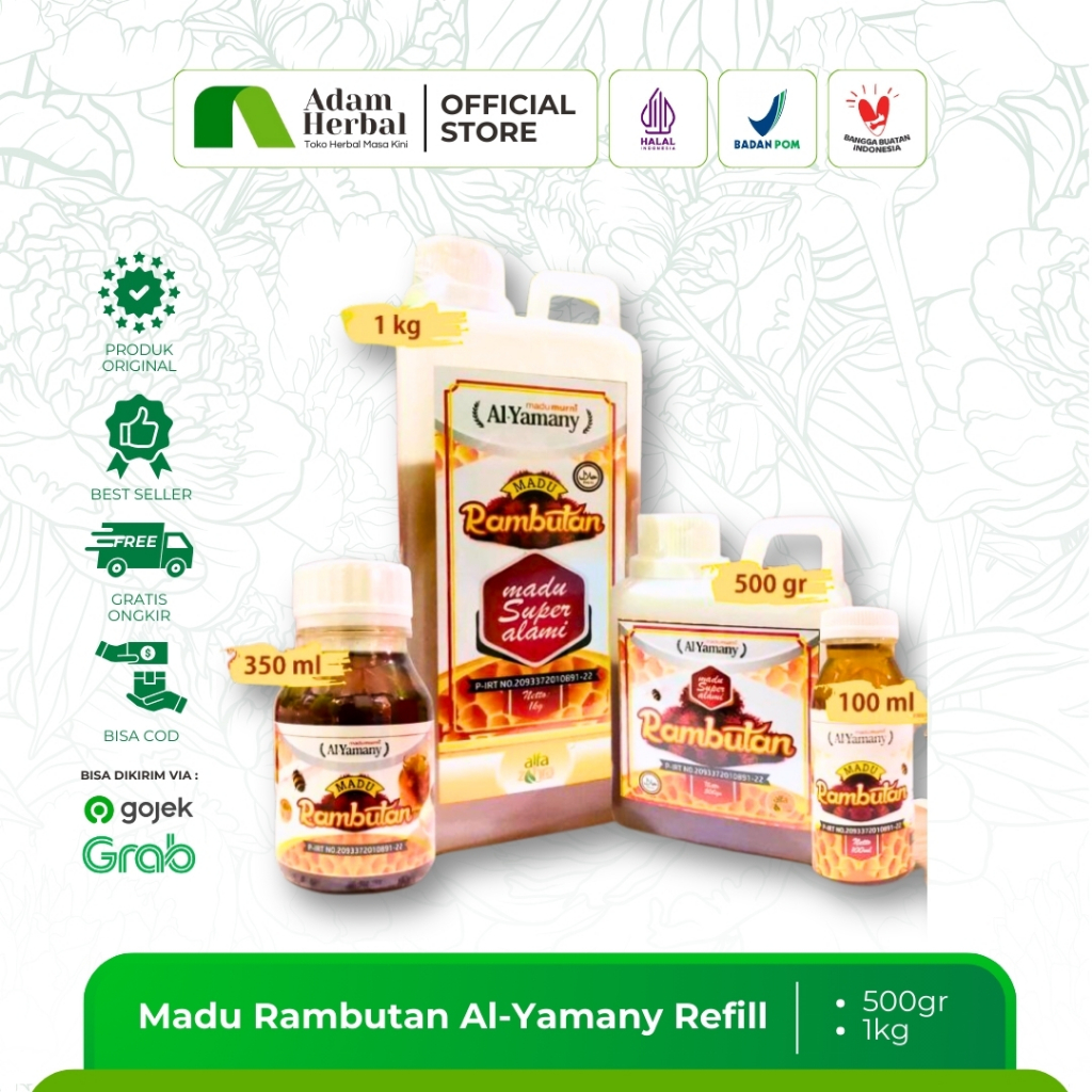 

Madu Rambutan Al-Yamany Refill | Ukuran 500gr & 1kg Refill