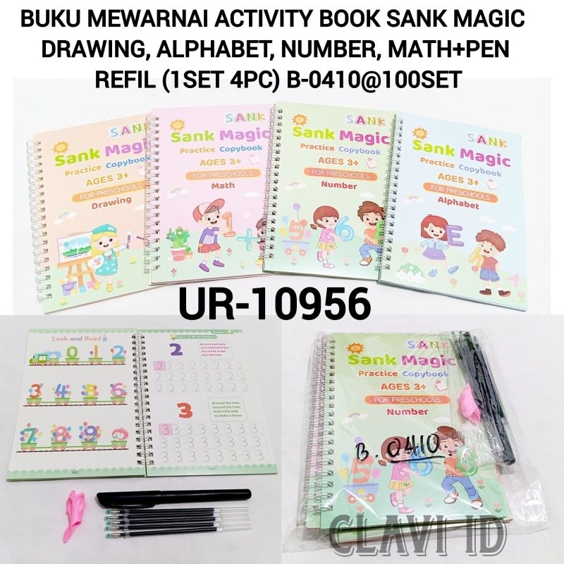 

10956/SANK MAGIC BUKU BELAJAR MENULIS ANAK 3 TAHUN/BUKU 1 SET ISI 4