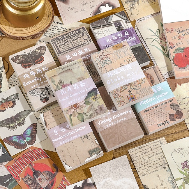 

BRAND Old Retro Vintage Material Paper kumpulan Kertas dengan motif Old Retro Vintage