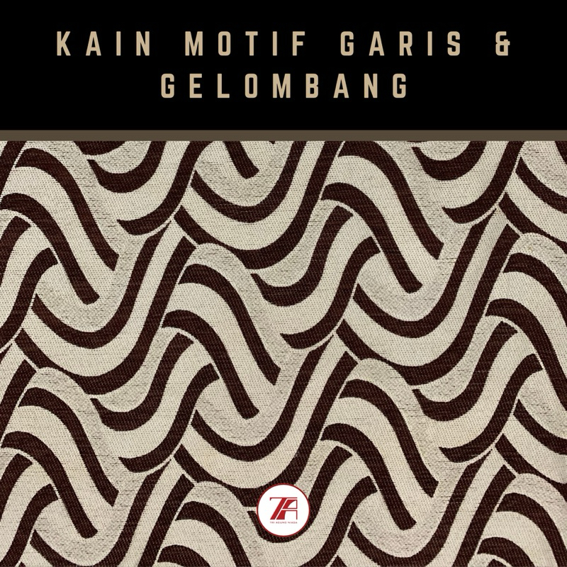 Kain motif garis dan gelombang (kain pelapis interior/kursi/sofa/backdrop/bantal