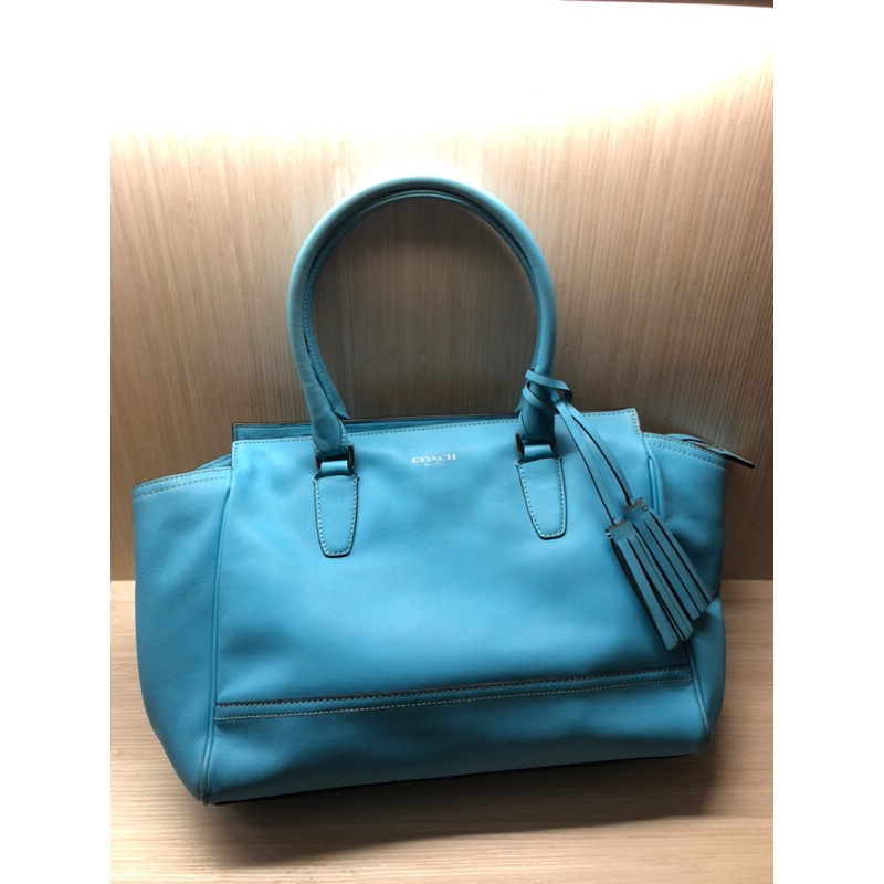 Tas coach bag legacy candace carryall blue. Tas coach biru tosca candace legacy