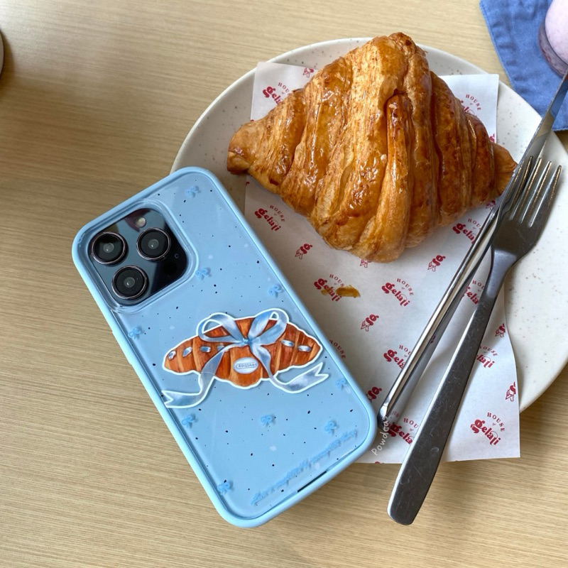 [READY] Croissant Bow Case Iphone 11-15pro max | POWDCASE