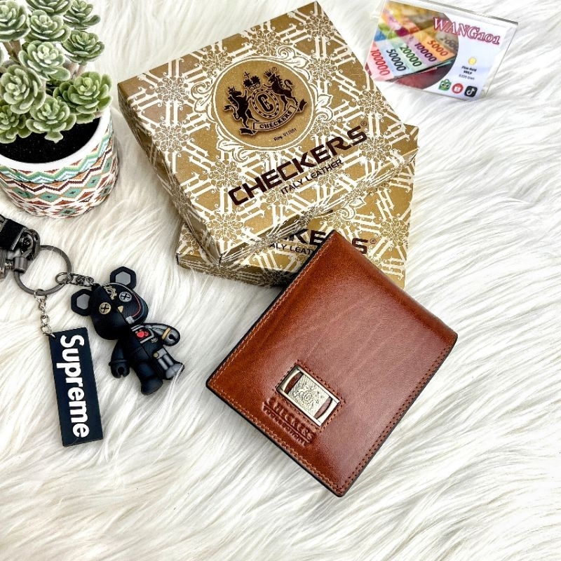 WANG101 -- Dompet Kulit CHECKERS 16N Original - Jaminan Asli atau Uang Kembali