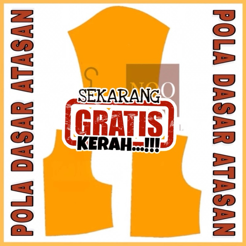 [ ✓ BISA COD ] Pola Dasar Atasan Wanita - Pola Instan Dasar Atasan Wanita - Pola Baju instan siap la