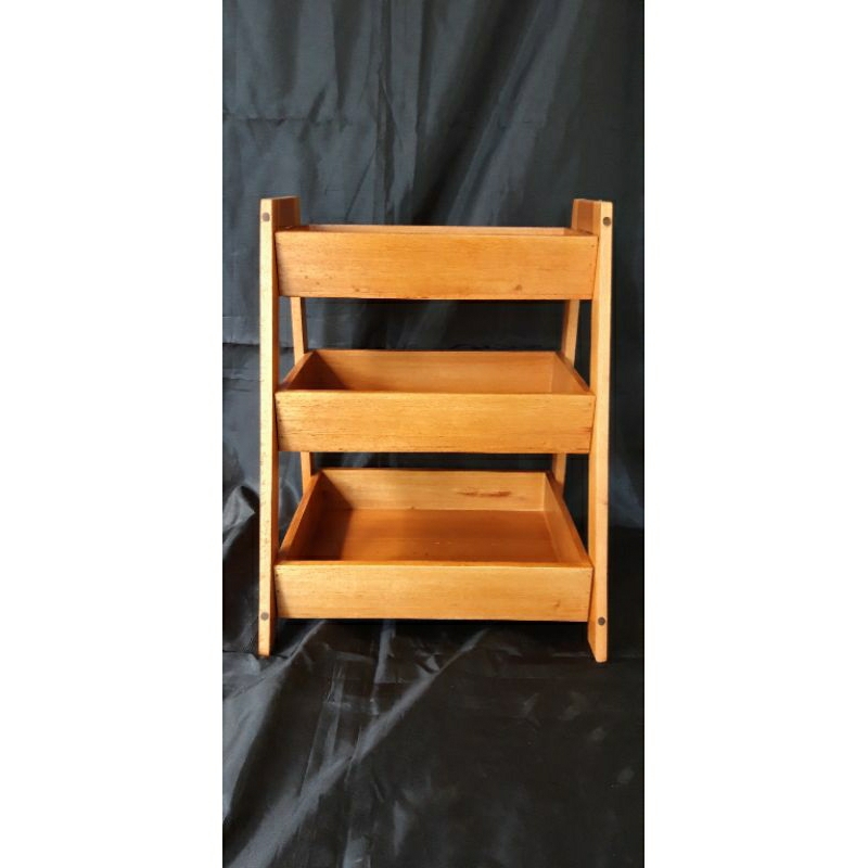 Rak kayu serbaguna / rak susun / rak dapur kayu susun / rak bumbu bumbu