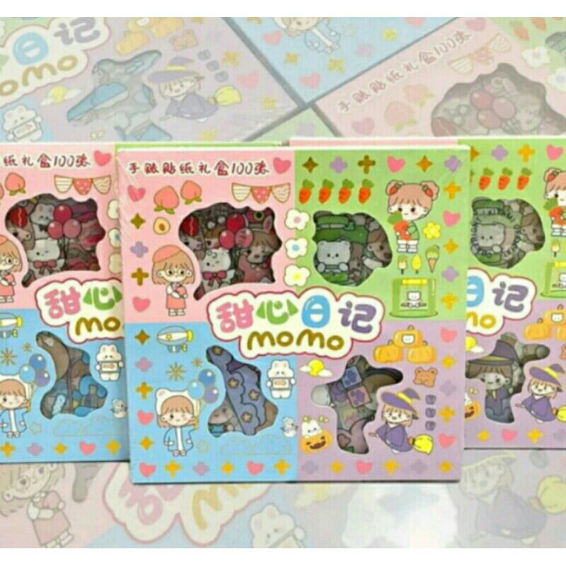 

STIKER KARTUN MOMO MAINAN ANAK ANAK KARAKTER LUCU ISI 100 PCS 4 WARNA GENERASI KEDUA