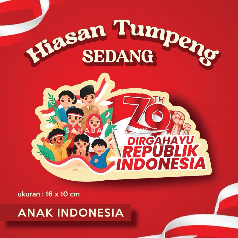 HIASAN TUMPENG TOPPER 17 AGUSTUS / TOPER KUE DIRGAHAYU RI / LOMBA HIAS TUMPENG / TUSUK HIASAN HUT IN