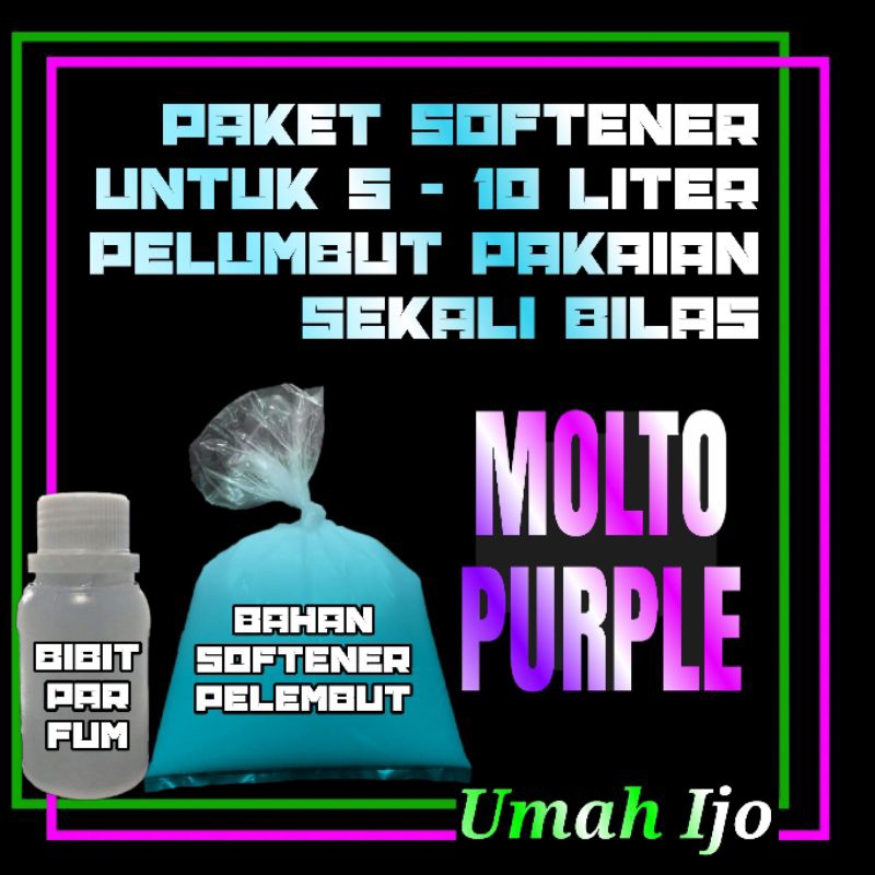 PAKET BAHAN  SOFTENER PELEMBUT PAKAIAN SEKALI BILAS UNTUK 5 - 10 LITER