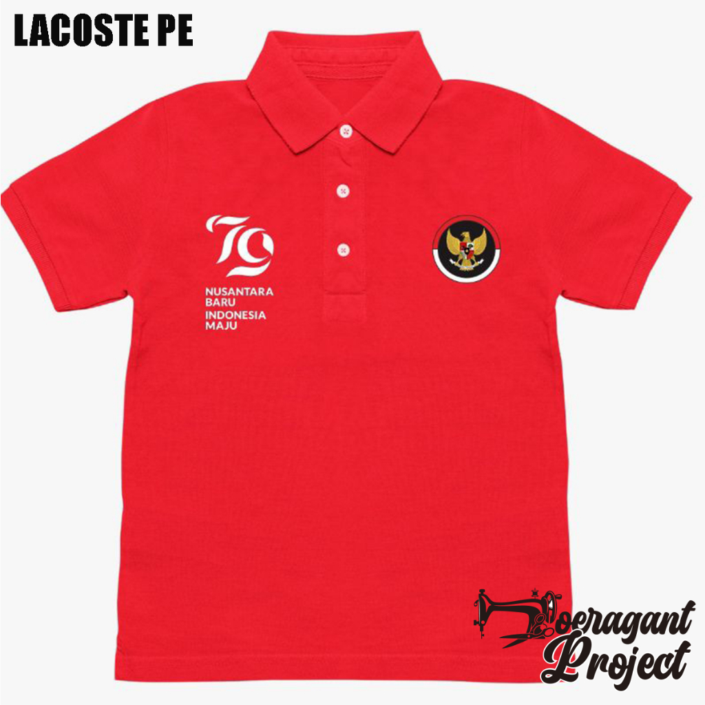 T-shirt Kaos Polo Kemerdekaan RI Ke 79 TH HUT Indonesia Atasan Pria Wanita Distro
