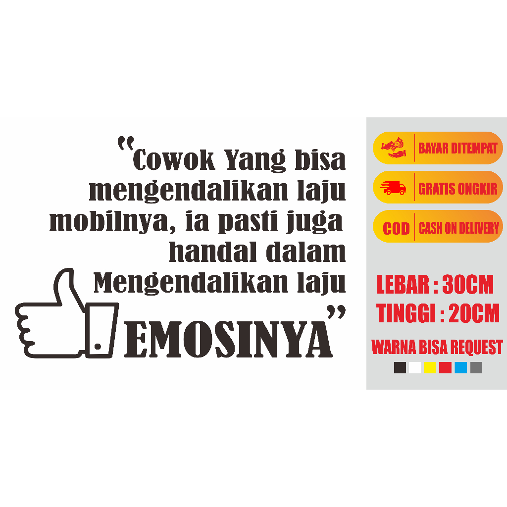 Sticker stiker mobil stiker kata kata stiker l300 stiker mobil pick up