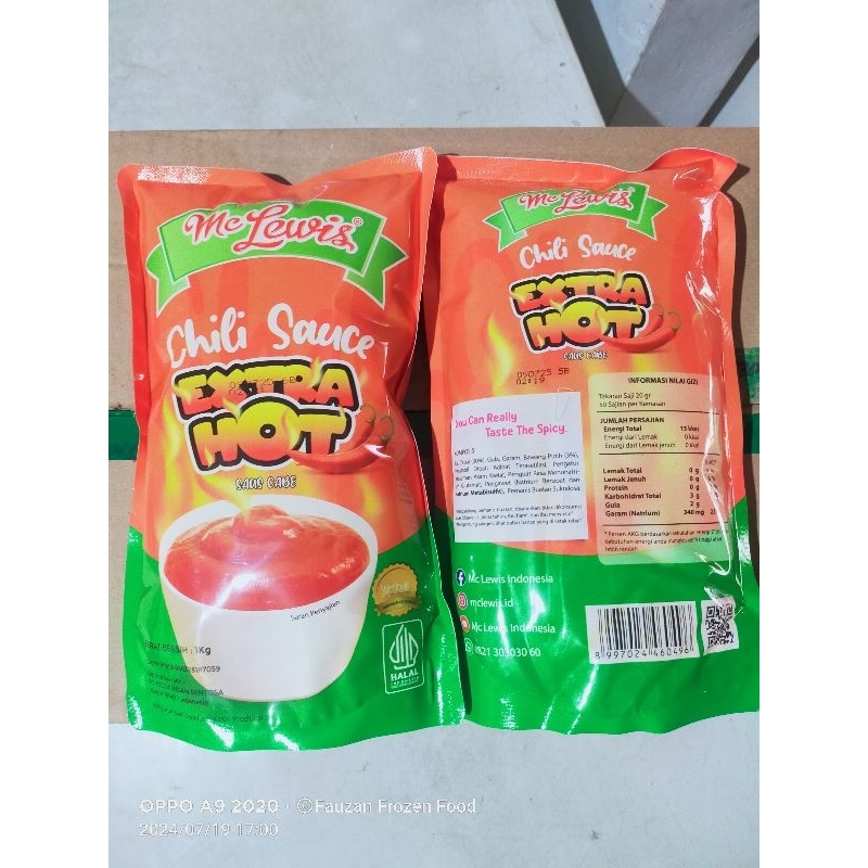 

Mc Lewis Chili Sauce Extra Hot 1kg