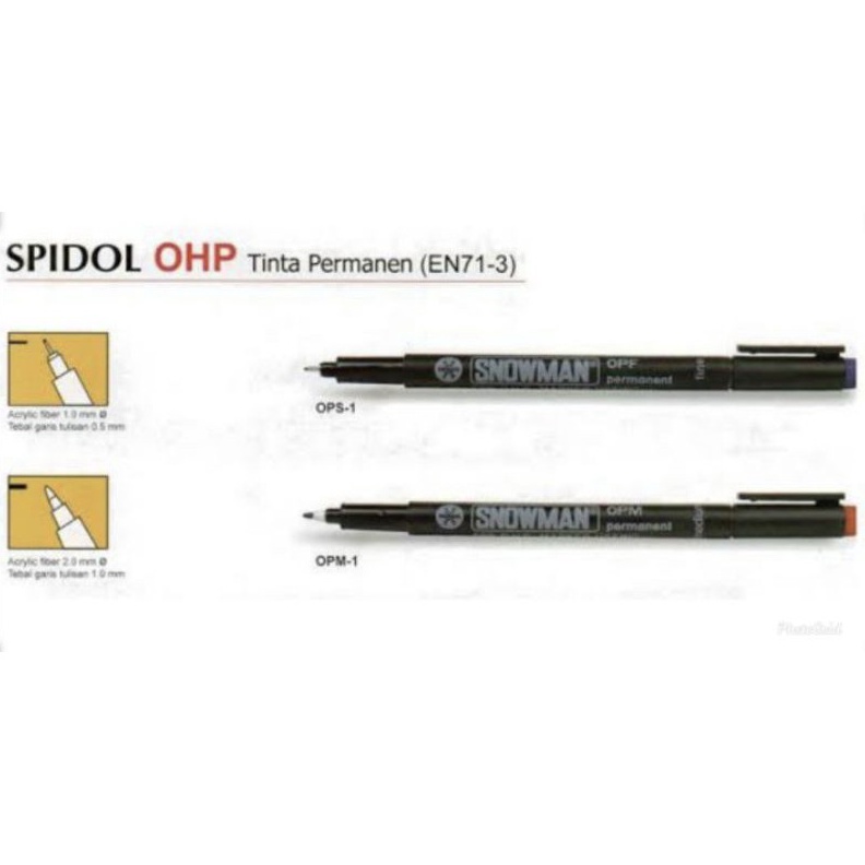 

TERLARISSS Spidol OHP Tinta permanen Snowman