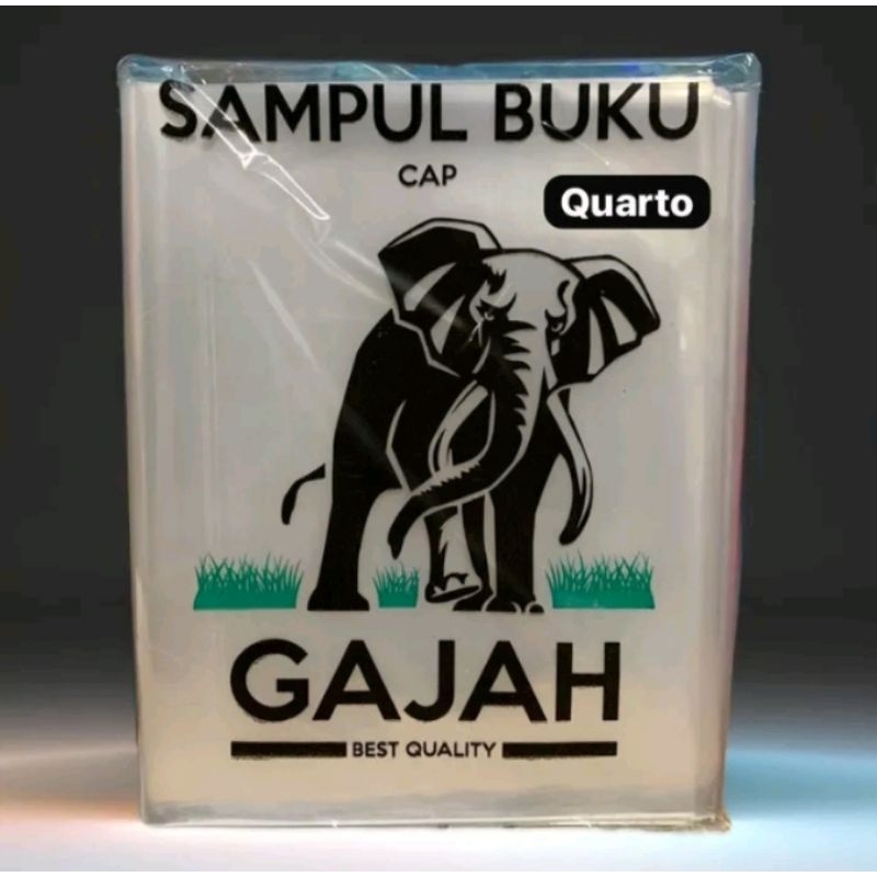 

(10 pcs)SAMPUL BUKU PLASTIK TEBAK / PLASTIK BUKU TEBAL CAP GAJAH / PLASTIK BUKU QUARTO