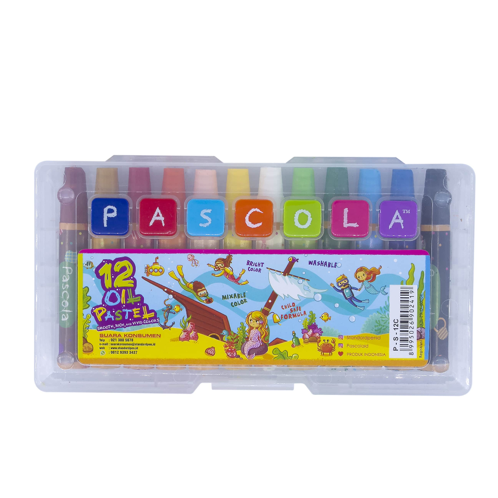 

[PASCOLA] OIL PASTEL PASCOLA ISI 12 WARNA/CRAYON PASCOLA/KRAYON