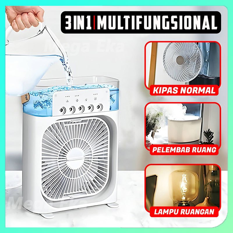 promo Ac Mini Humidifier + Kipas Angin - Kipas Ac Portable 600ml/Kipas AC ultra-dingin, kipas AC min
