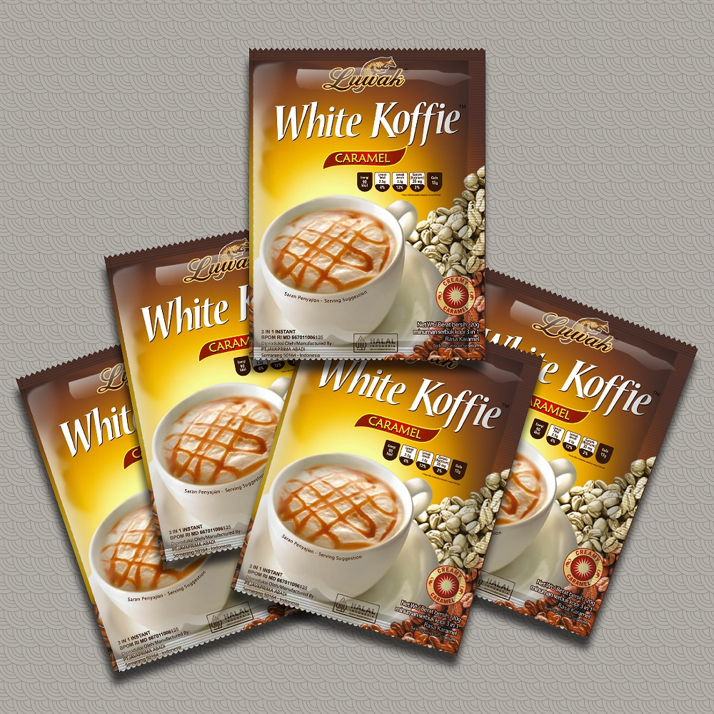 

Luwak White Koffie Caramel isi 10 sachet